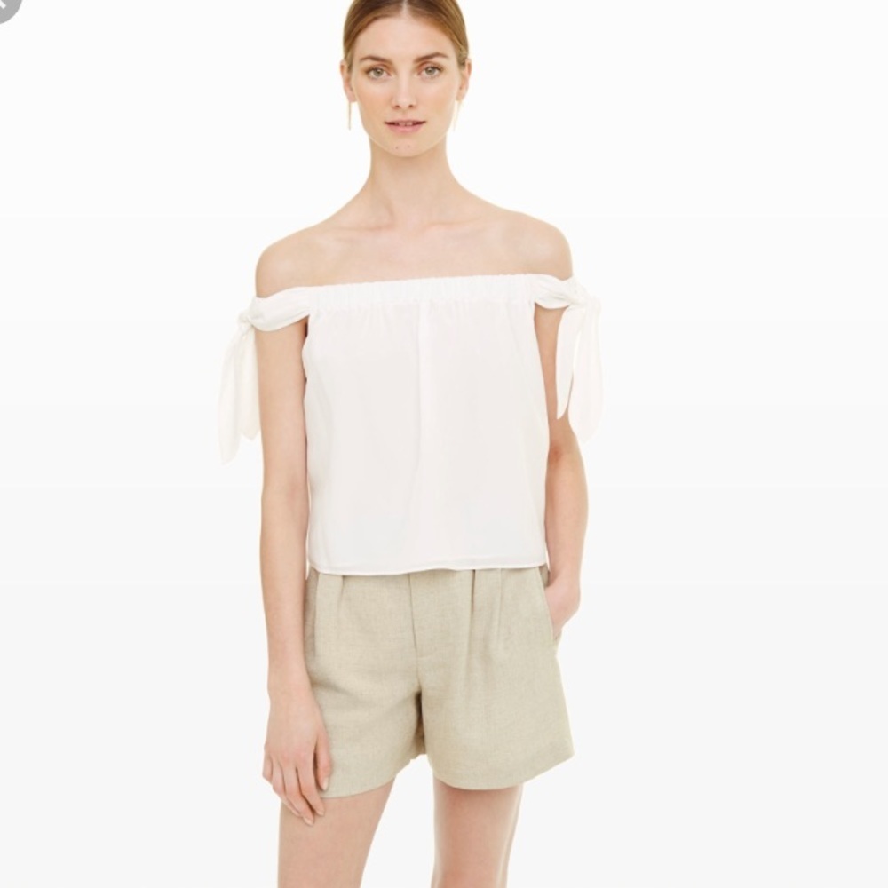 • Club Monaco • Nadine Silk Off The Shoulder Top